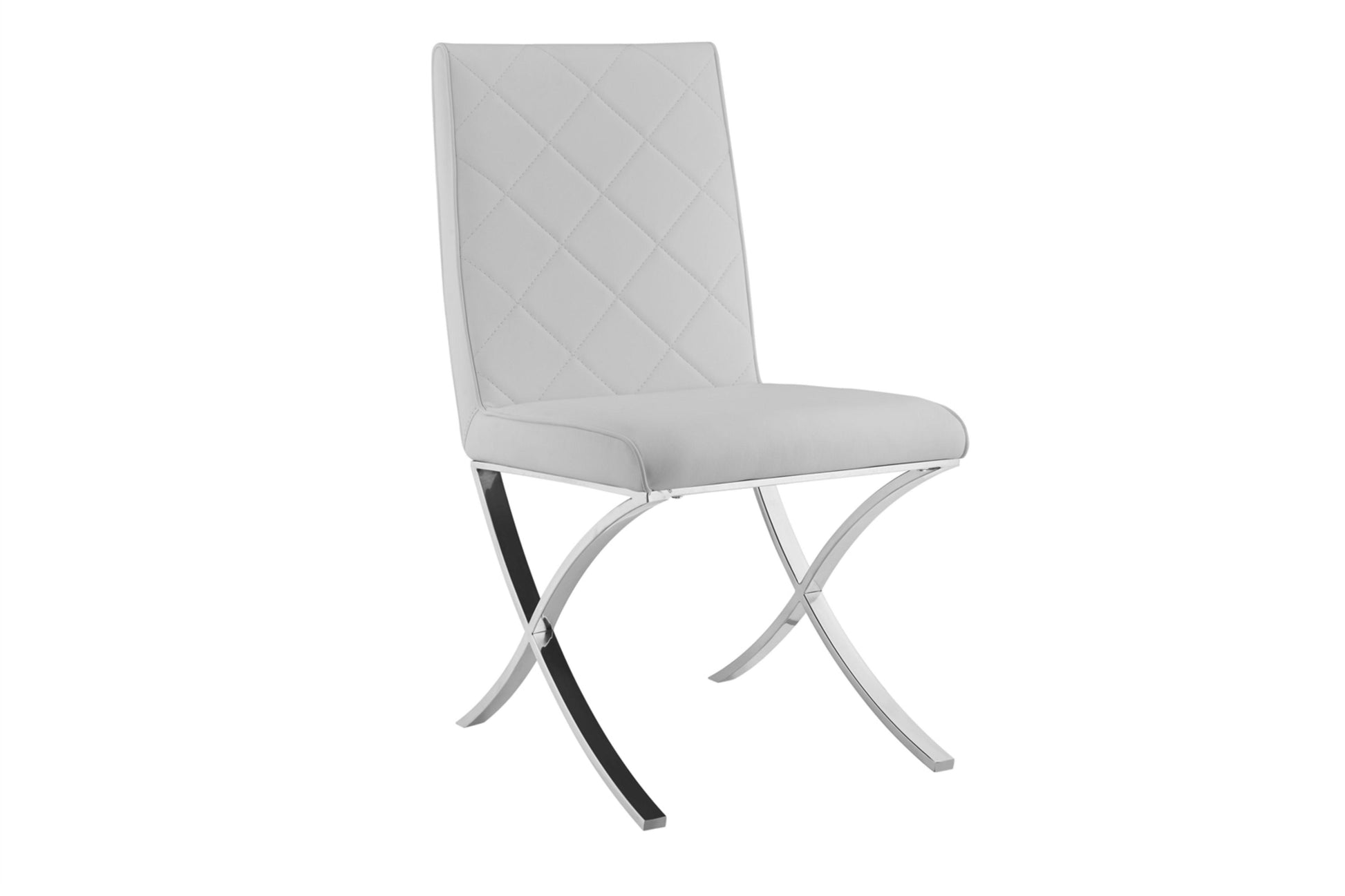 dining chair in black or white pu-leather