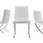 dining chair in black or white pu-leather