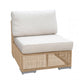 Austin Armless Chair w/off-white cushion SKU: PJO-3801-NAT-A - Venini Furniture 