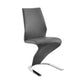 dining chair in dark gray pu-leather