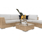 Austin 6 PC Sectional Set w/off-white cushions SKU: PJO-3801-NAT-6SEC - Venini Furniture 