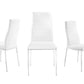 dining chair in white pu-leather