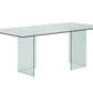 dining table in clear glass