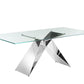 dining table in clear glass