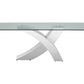 Geneva Dining Table Polished Steel Model CB-T034 - Venini Furniture 