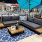 Highboune Cay 3 PC Sectional w/off-white cushions SKU: 519-1265-NAT - Venini Furniture 