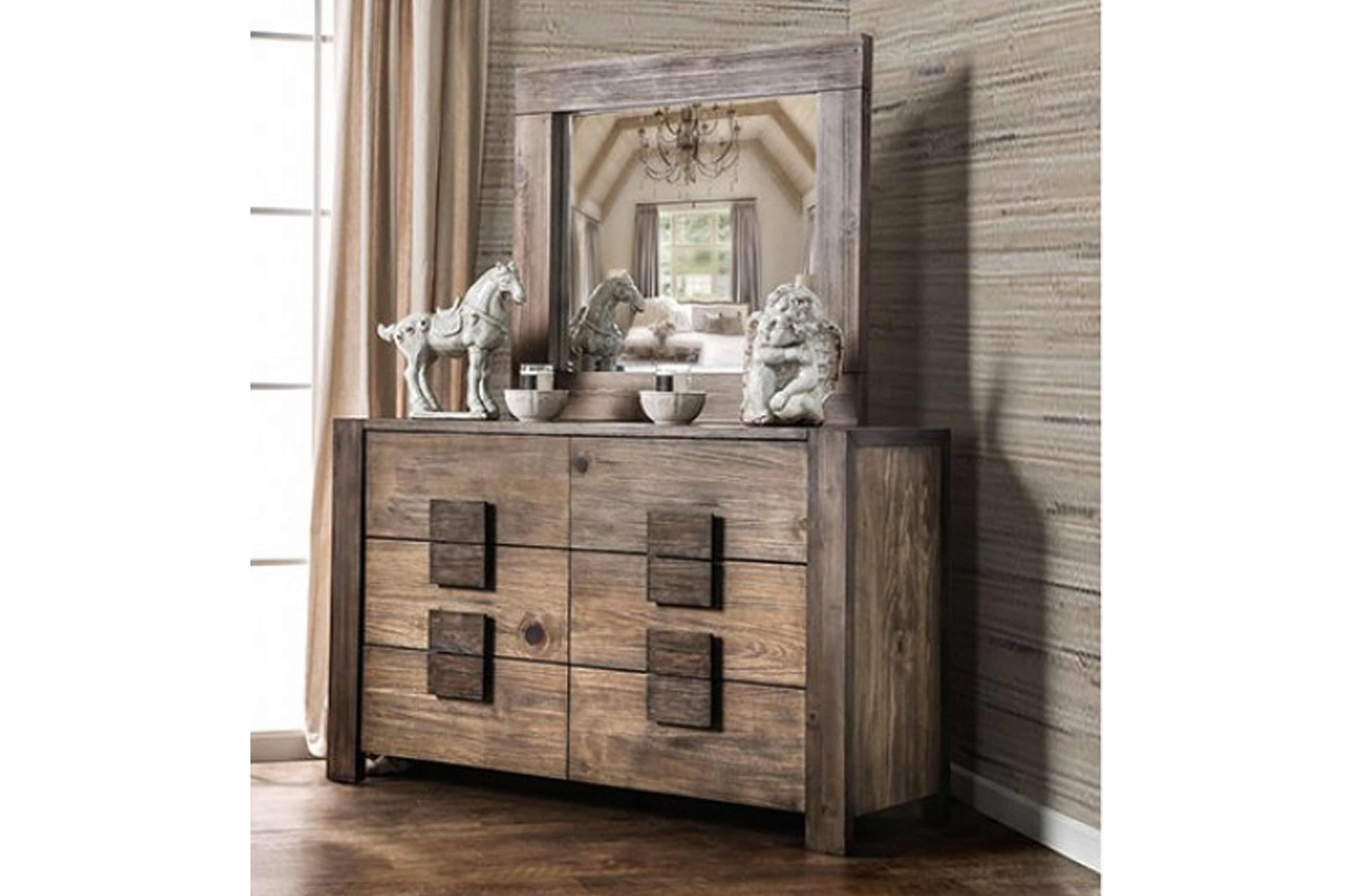 Janeiro Solid Wood Dresser model 7628D - Venini Furniture 