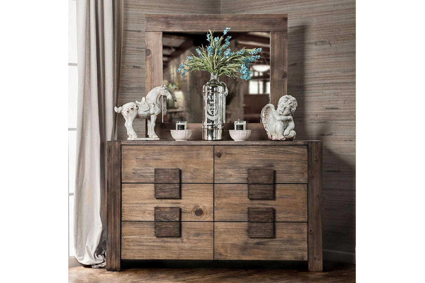 Janeiro Solid Wood Dresser model 7628D - Venini Furniture 