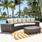 Big Sur 5 PC Sectional Set w/off-white cushions - Venini Furniture 