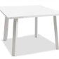 Mykonos 39" Square Table KD SKU: PJO-2401-WHT-SQ - Venini Furniture 