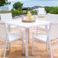 Mykonos 5 PC Dining Set SKU: PJO-2401-WHT-5DA - Venini Furniture 