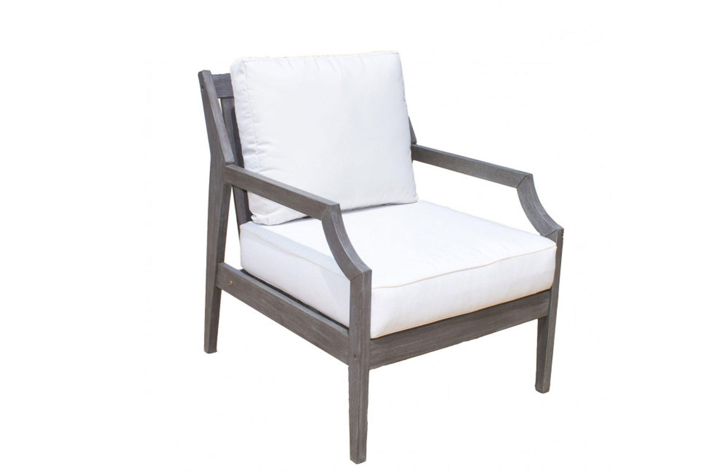 Poolside Lounge Chair w/off-white cushion SKU: PJO-2701-GRY-LC - Venini Furniture 