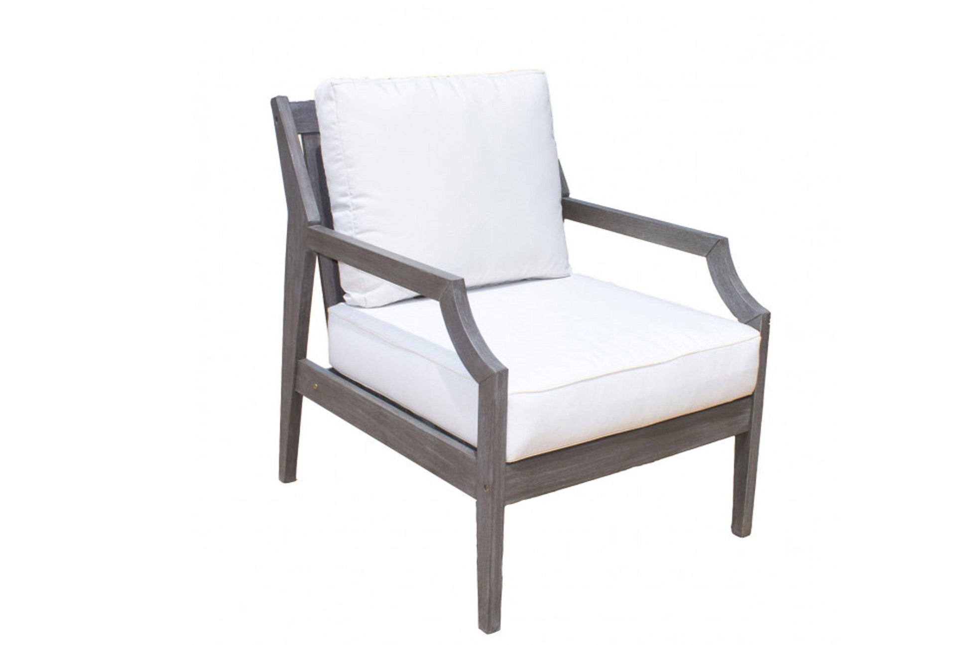 Poolside Lounge Chair w/off-white cushion SKU: PJO-2701-GRY-LC - Venini Furniture 