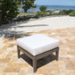 Poolside Ottoman w/off-white cushion SKU: PJO-2701-GRY-OT - Venini Furniture 