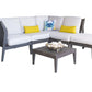 Poolside 6 PC Sectional Set w/off-white cushions SKU: PJO-2701-GRY-6SEC - Venini Furniture 