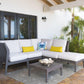 Poolside 6 PC Sectional Set w/off-white cushions SKU: PJO-2701-GRY-6SEC - Venini Furniture 